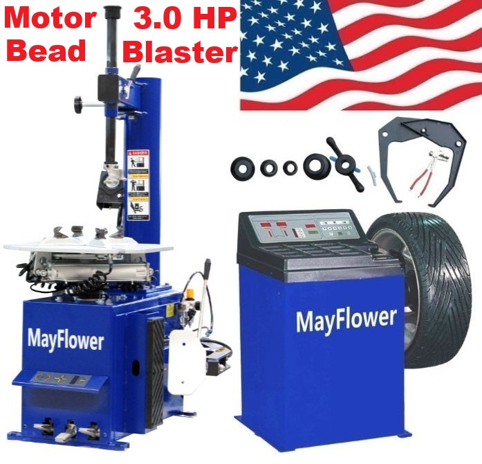 Mayflower 3.0 HP Tire Changer and Wheel Balancer Combo