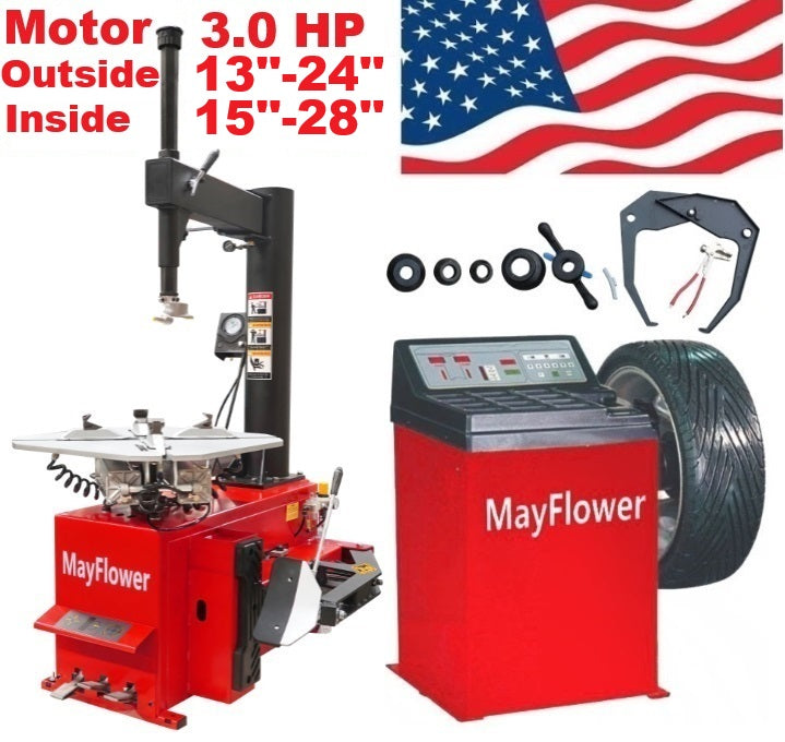 3.0 HP Tire Changer Wheel Balancer 980 800 Red Edition