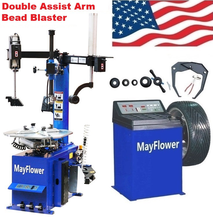 Double Assist Arm Tire Changer Wheel Balancer Combo 988 680