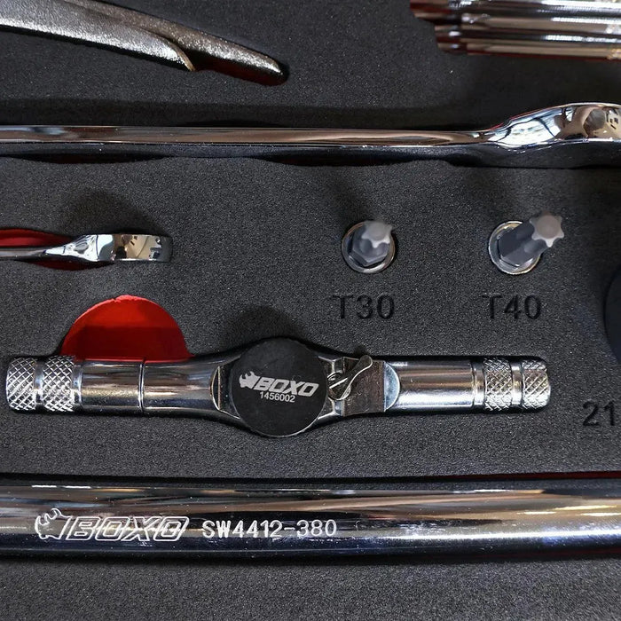 BoxoUSA 31-Piece UTV Service kit for 5-Drawer Hand Carry Tool Box BX940-R