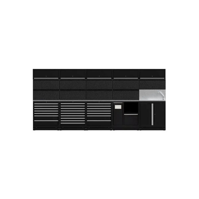 BoxoUSA OSM Pro Series | 170" 23-Piece Professional Organized Storage Modules Build Out | 24-Drawers, 6-Cabinets OSM-B10-S