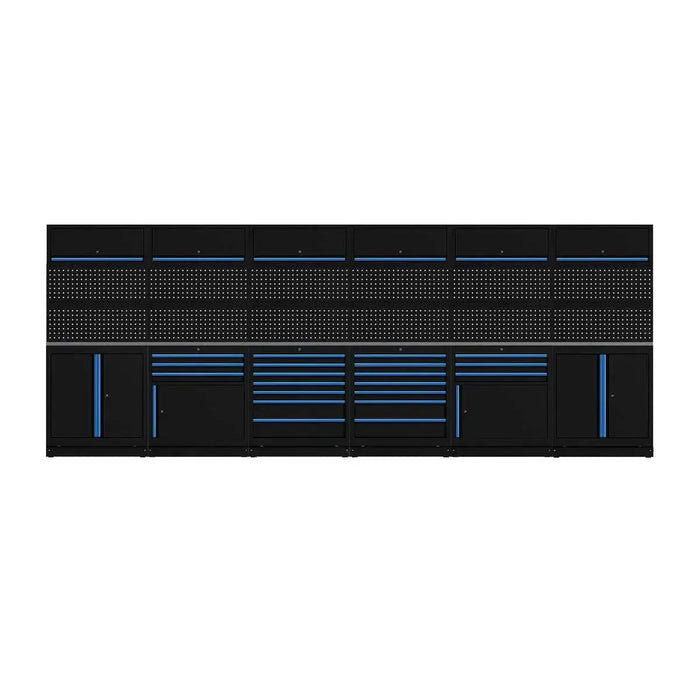 BoxoUSA OSM Pro Series | 204" 26-Piece Professional Organized Storage Modules Build Out | 20-Drawers, 6-Cabinets OSM-B12-B