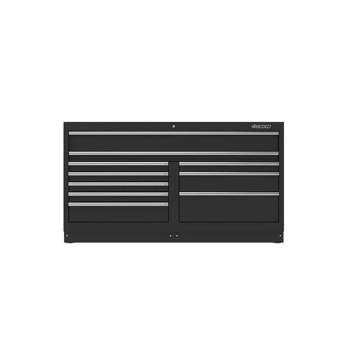 BoxoUSA OSM Pro Series | 68" 10-Drawer Cabinet MST68A101-RBK-S
