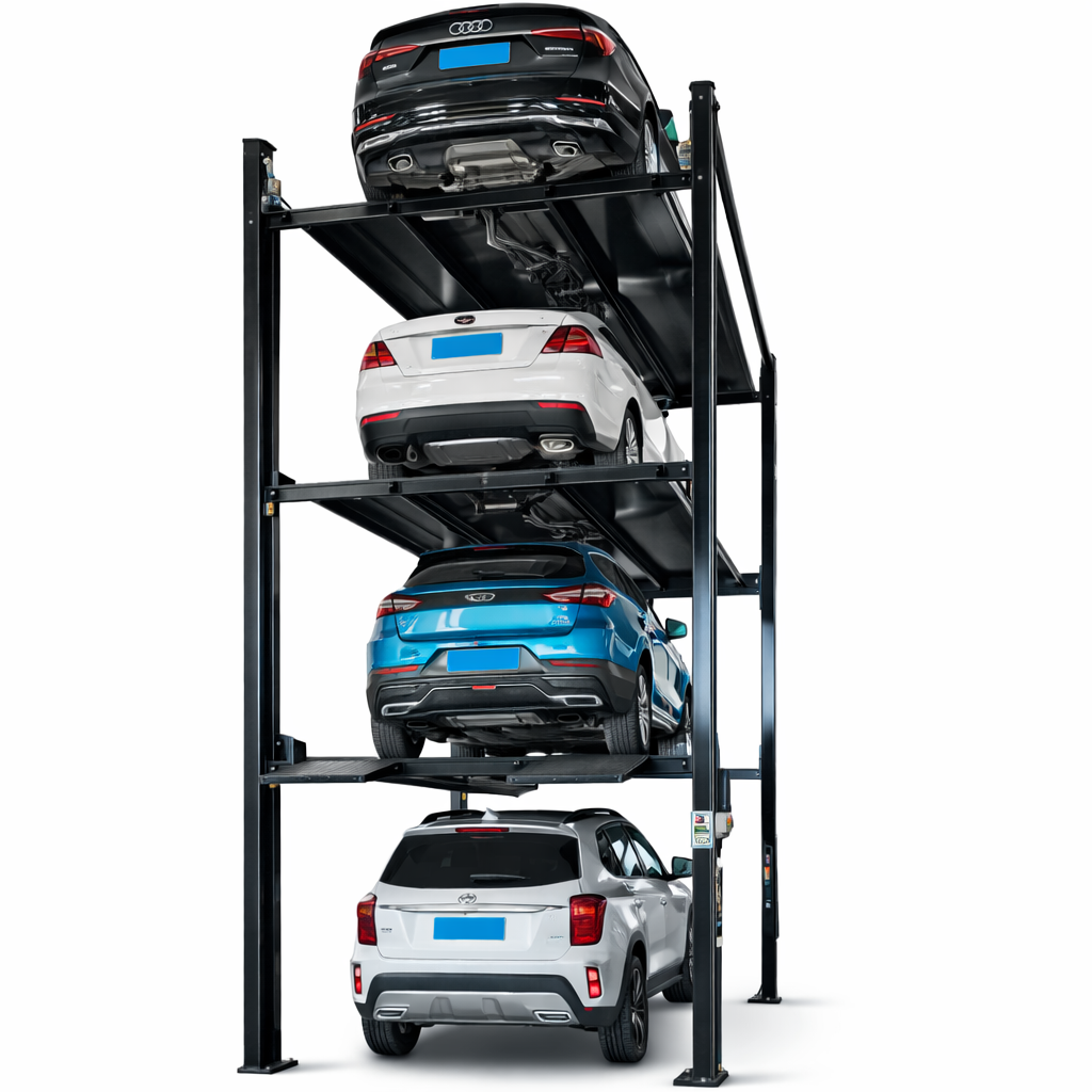 4032-4 "The Four Stacker" Four-Level Car Storage Lift - Triple-Capacity 5,500 / 4,400 / 4.400 lb. Platforms | 10-Year Warranty | Free Shipping