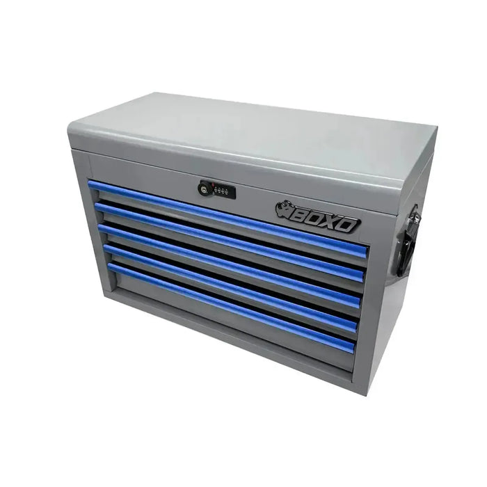 BoxoUSA 26" 5-Drawer Hand Carry Tool Box ECC26501L-GY-B