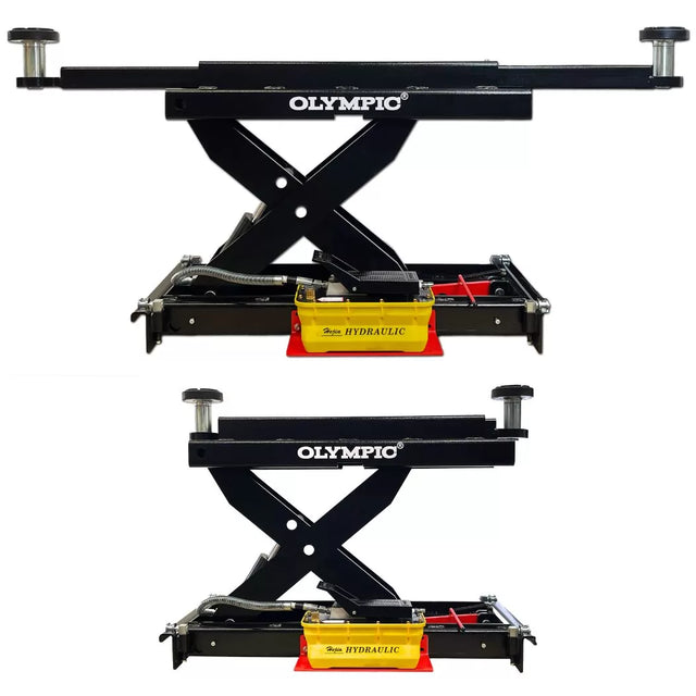 Model: HLCJ-14 / 7,000 lb. Center Bridge Jack For 4-Post Alignment Lifts / Hand Pump Hydraulic Ram / Adjustable Arms / Fits 4PHDXLA-14, 5-Year Warranty