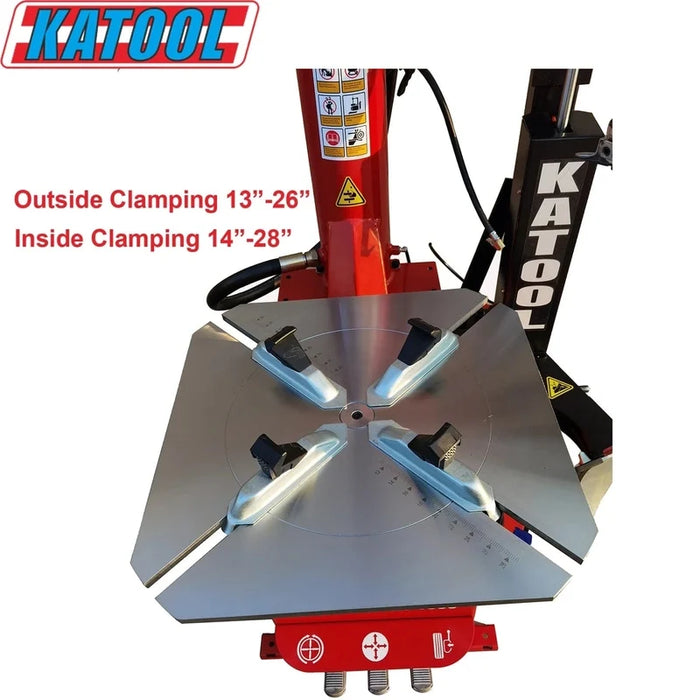 Katool Tire Changer KT-T835 & Wheel Balancer KT-B760 Combo Clamping Measurements