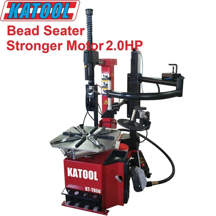 Katool KT-T850 Tilt-Arm Wheel Clamp Tire Changer Machine with Stronger Motor