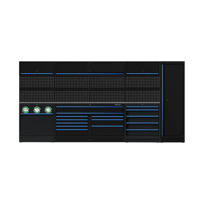 BoxoUSA OSM Pro Series | 160" 18-Piece Professional Organized Storage Modules Build Out | 15-Drawers, 4-Cabinets OSM-B11-B