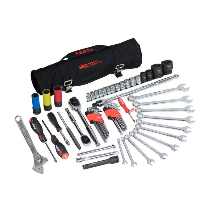 BoxoUSA Off-Road Bag Combo | 108-Piece Off-Road Tool Bag and SAE Tool Roll