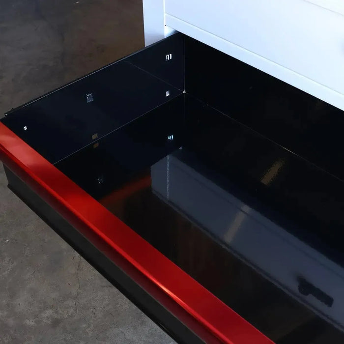 BoxoUSA Pro Series 35" | 5-Drawer Flip-Top Service Cart Tool Box UAS342051LM-W-R