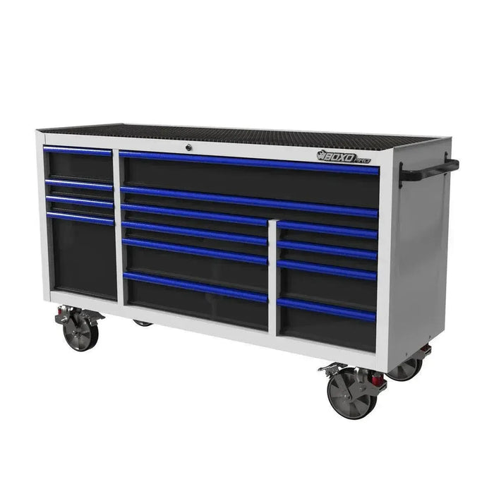 BoxoUSA Pro Series | 72" 14-Drawer Rolling Tool Box UATD7214-W-B