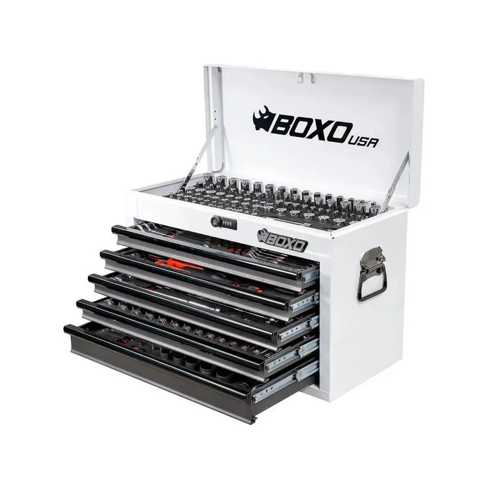 BoxoUSA UTV Box Pro | 258-Piece Metric and SAE UTV Tool Set with 5-Drawer Hand Carry Tool Box UTVBXPRO-W