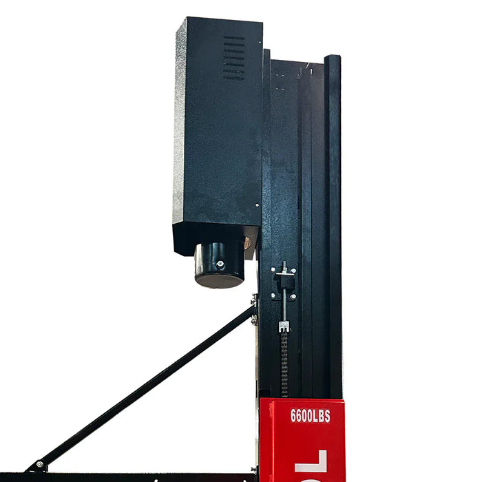 Katool KT-P2700 power unit and motor mounted at the top of the drive column