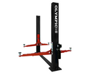 Model: Olympic 2PBP-12 / 12,000‐lb. Base Plate 2-Post Lift / Single Point Lock Release / 3-Stage Arms / 3-Stage Foot Pads / 115″ H X 153″ W 10-Year Warranty / SHIPS FREE!