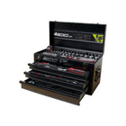 BoxoUSA MotoBox | Ricky Carmichael 3-Drawer Portable Tool Box with 103-Piece Metric Motorcycle Tool Set MOTOBX1-BK-RC2