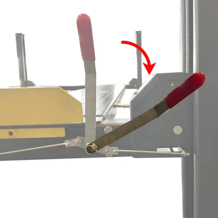 Katool KT-4H850 4 Post 8,500lb Heavy Duty Car Lift up close image of the locking arm.