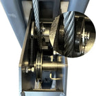 Katool KT-4H850 4 Post 8,500lb Heavy Duty Car Lift up close image of the pully system with a zoomed-in inset showing the steel cable 