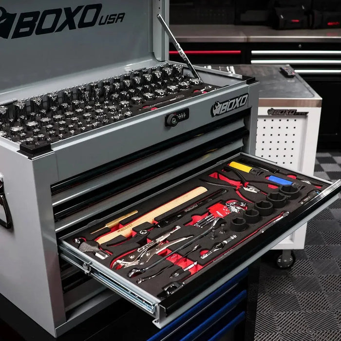 BoxoUSA 31-Piece UTV Service kit for 5-Drawer Hand Carry Tool Box BX940-R