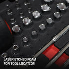 BoxoUSA MotoBox | Ricky Carmichael 3-Drawer Portable Tool Box with 103-Piece Metric Motorcycle Tool Set MOTOBX1-BK-RC2