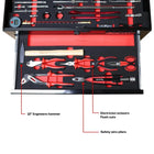BoxoUSA MotoBox | Ricky Carmichael 26" 5-Drawer Portable Tool Box with 103-Piece Metric Motorcycle Tool Set MOTOBX5-BK-RC2