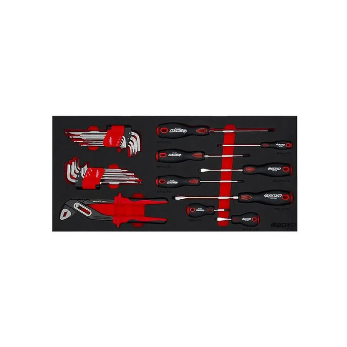 BoxoUSA UTV Box | 190-Piece Metric and SAE UTV Tool Set with 5-Drawer Hand Carry Tool Box UTVBX-BK