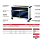 BoxoUSA Pro Series | 53" 20-Drawer Rolling Tool Box 53TB-BK-R