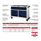 BoxoUSA Pro Series | 53" 20-Drawer Rolling Tool Box with 233-Piece Master Tool Set 53TBM-BK-R