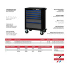BoxoUSA Pro Series | 26" 6-Drawer Rolling Tool Box with 233-Piece Master Tool Set 26BM-BK-B