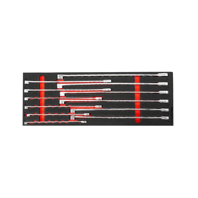 BoxoUSA 12-Piece Metric Extra Long Ratcheting Box Spanner Set | 1/2 Drawer EVA Foam BX873-R2