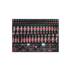 BoxoUSA 154-Piece 1/4" & 3/8" Drive Metric & SAE Socket Set | 3/3 Drawer EVA Foam BX246B-R2