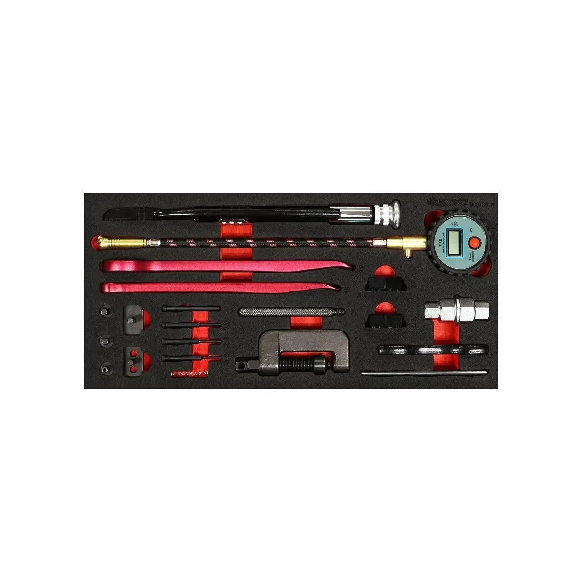 BoxoUSA 21-Piece Specialty Moto Tool Set | 1/3 Drawer EVA Foam BX936-R