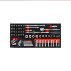 BoxoUSA 65-Piece 1/4" Drive SAE 12-Point Socket Set | 1/3 Drawer EVA Foam BX231A-R2