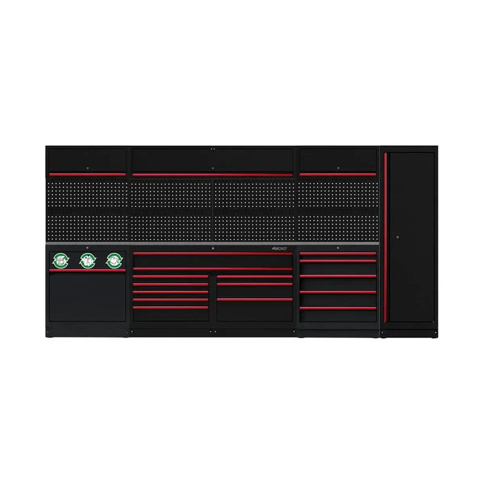 BoxoUSA OSM Pro Series | 160" 18-Piece Professional Organized Storage Modules Build Out | 15-Drawers, 4-Cabinets OSM-B11-R