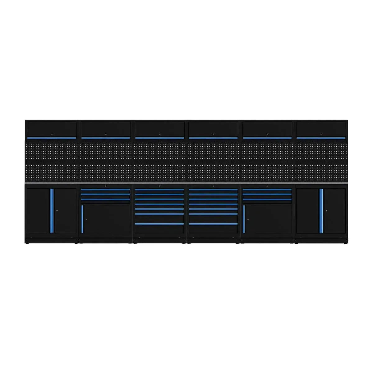 BoxoUSA OSM Pro Series | 204" 26-Piece Professional Organized Storage Modules Build Out | 20-Drawers, 6-Cabinets OSM-B12-B