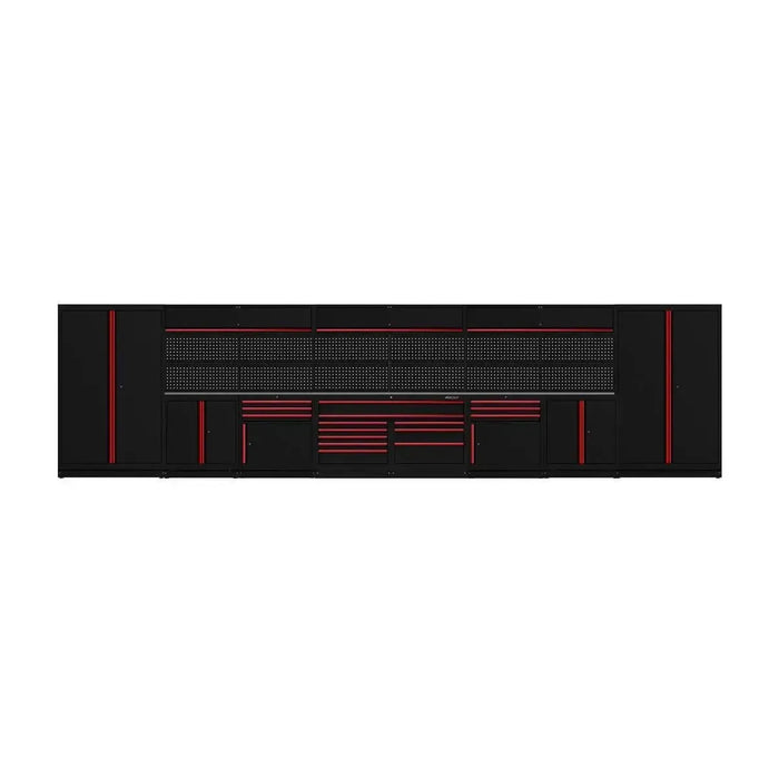 BoxoUSA OSM Pro Series | 292" 25-Piece Professional Organized Storage Modules Build Out | -Drawers, -Cabinets OSM-B14-R