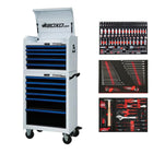 BoxoUSA Pro Series | 26" 11-Drawer Rolling Tool Box with 233-Piece Master Tool Set 26TBM-W-B