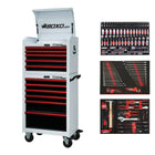 BoxoUSA Pro Series | 26" 11-Drawer Rolling Tool Box with 233-Piece Master Tool Set 26TBM-W-R