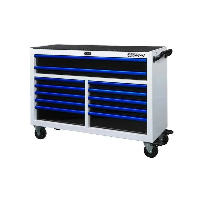 BoxoUSA Pro Series | 53" 12-Drawer Rolling Tool Box UAT530121LM-W-B