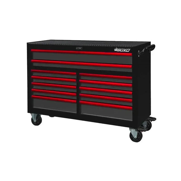 BoxoUSA Pro Series | 53" 12-Drawer Rolling Tool Box UAT530121LM-W-R