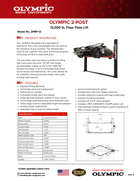 Model: Olympic 2PBP-12 / 12,000‐lb. Base Plate 2-Post Lift / Single Point Lock Release / 3-Stage Arms / 3-Stage Foot Pads / 115″ H X 153″ W 10-Year Warranty / SHIPS FREE!