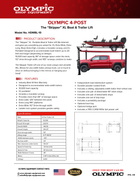 Model: Olympic HDMBL-10 "The Skipper" Portable Boat & Trailer Storage Lift / Extra Wide / Extra Long / Adjustable Width Runway / Sliding Hitch Wheel Rest / 84″ Storage Space / 125″ Between Posts / 195″ Platform Length / 10 Year Warranty / SHIPS FREE!