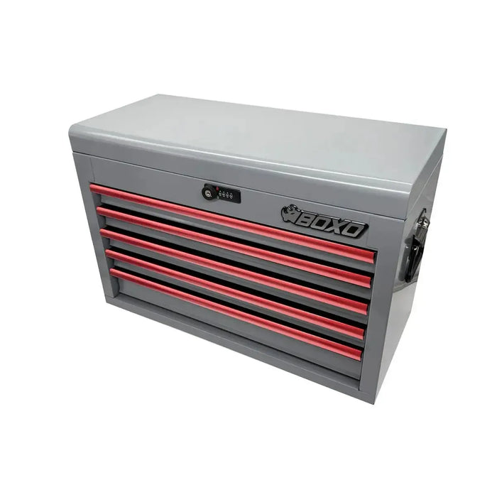BoxoUSA UTV Box Pro | 258-Piece Metric and SAE UTV Tool Set with 5-Drawer Hand Carry Tool Box UTVBXPRO-GY-R