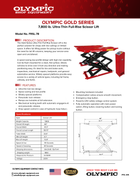 Model: Olympic FRSL-78 / Ultra-Thin Full-Rise Scissor Lift / 7,800 Lb. Capacity / 7-Year Warranty / SHIPS FREE!