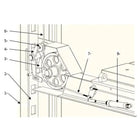 Numbered cutaway diagram of the column lock and cable mechanism