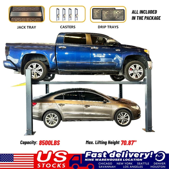Katool KT-4H850 8,500lbs Heavy Duty 4 Post lift Capacity