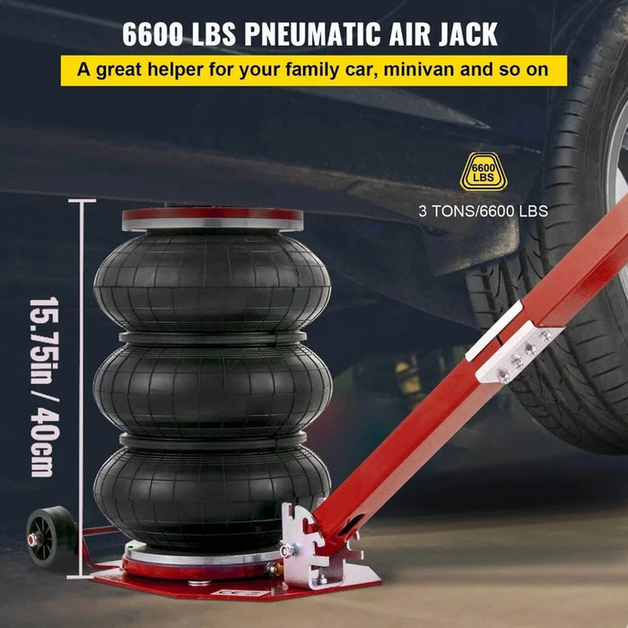 Katool KT-AJ30 Bag 3 Ton Pneumatic Air Jack Maximum Height