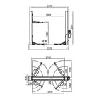 Katool KT-H120D 12,000lbs Two Post Lift Single Lock Release Auto Lift Car Lift measurement