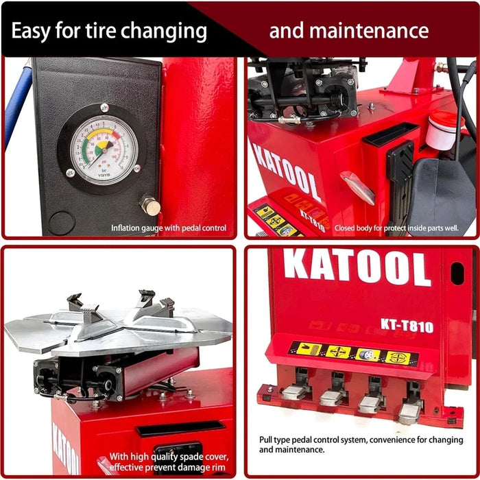Katool KT-T810 & KT-B750 Tire Changer & Wheel Balancer Combo Product Features