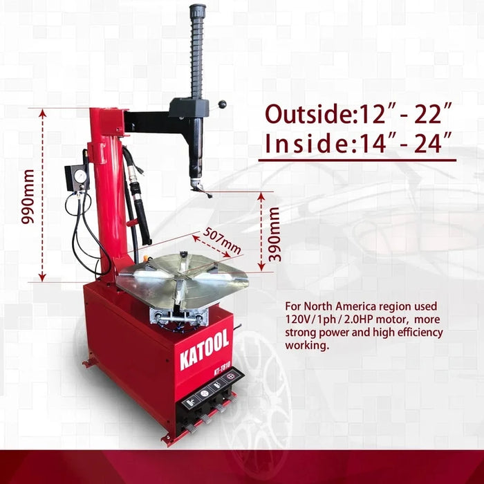 Katool KT-T810 & KT-B750 Tire Changer & Wheel Balancer Combo Specifications